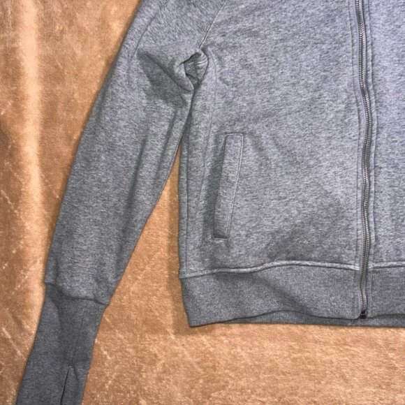 Mondetta Women Medium Gray Fleece Full Zip Athletic Pocket Thump Hole Jacket (M) - Picture 3 of 6